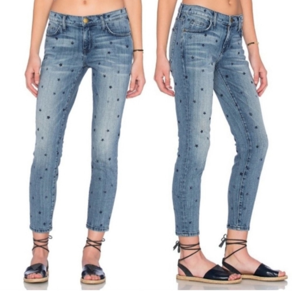 Current/Elliott Blue Ankle Cropped Jeans
